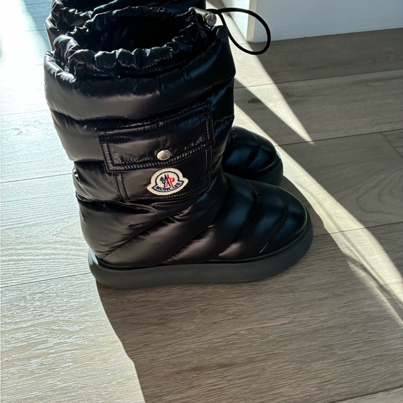 Moncler Women’s   Gaia Black Puffer Boots - Picture 1 of 3